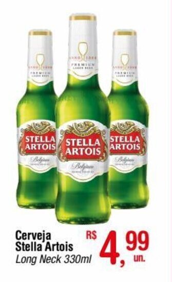 Fort Atacadista Cerveja Stella Artois Long Neck 330ml oferta