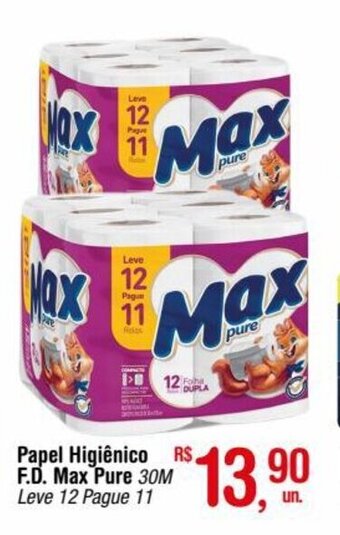 Fort Atacadista Papel Higiénico F.D Max Pure 30m oferta
