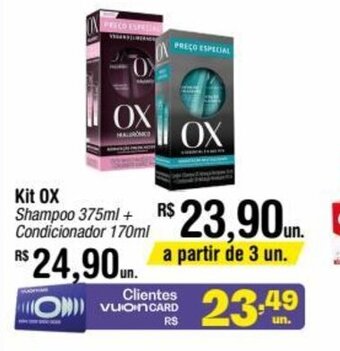 Fort Atacadista Kit OX Shampoo 375ml + Condicionador 170ml oferta