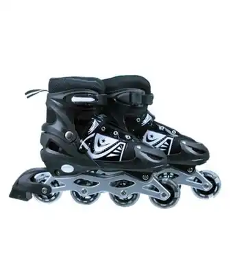 Patins infantil ajustável roller preto world brinquedos rf2998l