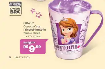Caneca Cute Princesinha Sofia 11x8.7x10.2cm