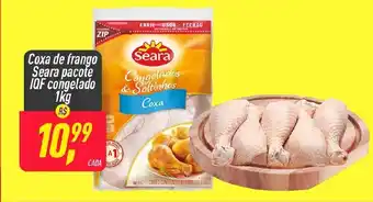 Frangolândia Coxa de Frango Seara pacote IQF congelado 1kg oferta