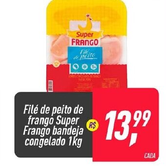 Frangolândia File de peito de frango Super Frango Bandeja congelado 1kg oferta