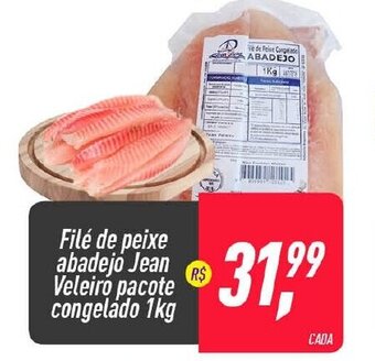 Frangolândia File de peixe abadejo Jean Veleiro pacote congelado 1kg oferta