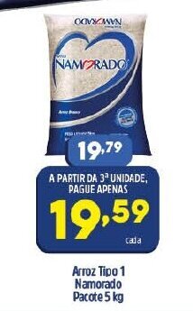 Arena Atacado Arroz tipo 1 Namorado Pacote 5kg oferta
