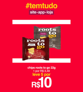 Lojas Americanas Chips Roots To go 22g oferta