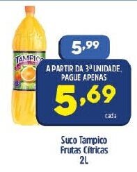 Arena Atacado Suco Tampico Frutas Citricas 2L oferta