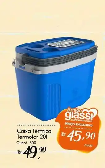 Giassi Supermercados Caixa Térmica Termolar 20L oferta