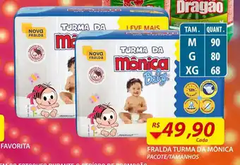 Assaí Atacadista Fralda Turma da Monica oferta