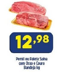 Arena Atacado Pernil ou Paleta Suina com Osso e Couro Bandeja 1kg oferta