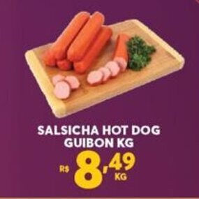 Atacadão Centro Sul Salsicha Hot Dog Guibon 1kg oferta