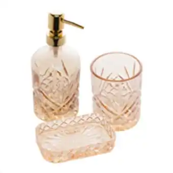 Ferreira Costa Conjunto 3 peças para banheiro de vidro âmbar - rojemac  oferta