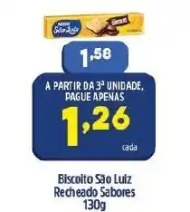 Arena Atacado Biscoito Sao Luiz Recheado Sabores 130g oferta