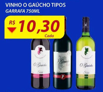 Vinho O Gaucho tipos 750ml