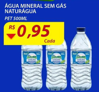 Assaí Atacadista Agua Mineral sem gas Naturagua 500ml oferta