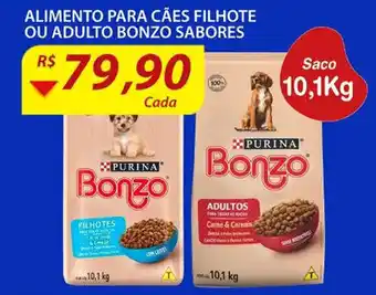 Alimento para Caes Filhote ou Adulto Bonzo Sabores 10.1kg
