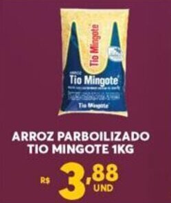 Atacadão Centro Sul Arroz Parbolizado Tio Mingote 1kg oferta