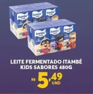 Atacadão Centro Sul Leite Fermentado Itambe Kids sabores 480g oferta