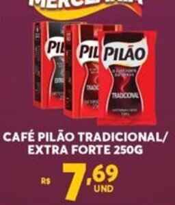 Atacadão Centro Sul Cafe Pilao Tradicional/ Extra Forte 250g oferta