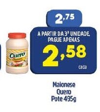 Arena Atacado Maionese Quero pote 495g oferta