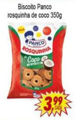 Kaçula Supermercados Biscoito Panco Rosquinha de coco 350g oferta