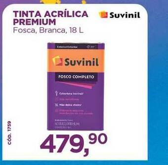 Telhanorte Tinta Acrílica Premium Suvinil 18L oferta