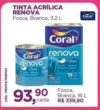 Telhanorte Tinta Acrílica Renova Coral 3.2L oferta