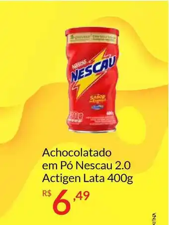 Grupo Formosa Achocolatado Em Pó Nescau 2.0 Actigen Lata 400g oferta