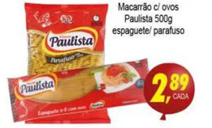 Kaçula Supermercados Macarrao c/ Ovos Paulista 500g oferta