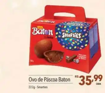 Supermercados Condor Ovo De Páscoa Baton Smarties 222g oferta