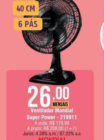 Berlanda Ventilador mondial super power oferta
