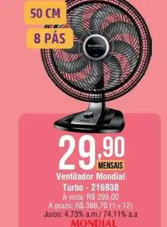 Ventilador mondial turbo