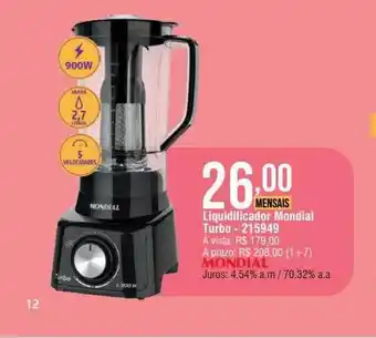 Berlanda Liquidificador mondial turbo oferta