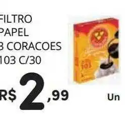 Filtro papel 3 corações 103