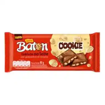 Imec Supermercados Chocolate ao leite com cookies baton garoto 80g oferta