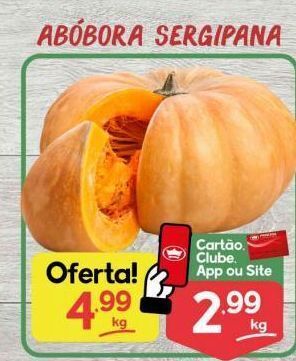 Supermercados Princesa Abóbora sergipana kg oferta