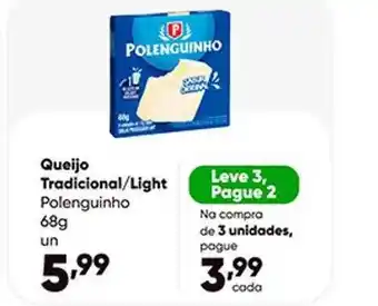 Zaffari Queijo tradicional-light polenguinho oferta