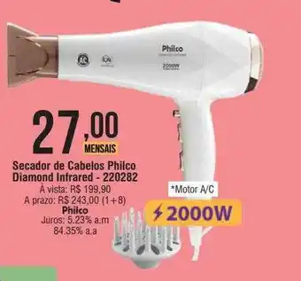 Berlanda Secador de cabelos philco diamond infrared oferta