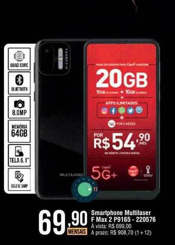 Berlanda Smartphone multilaser f max 2 p9165 oferta