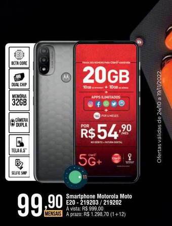 Smartphone motorola moto e20
