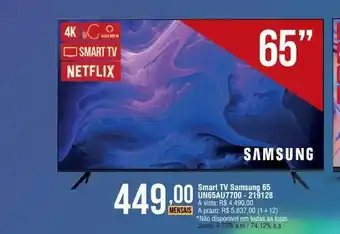 Berlanda Smart tv samsung 65 un65au7700 oferta