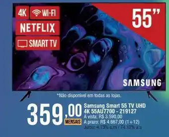 Berlanda Samsung smart 55 tv uhd 4k 55au7700 oferta