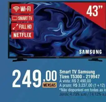 Smart tv smsung tizen t5300