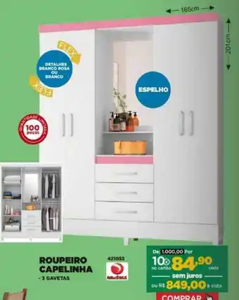 Móveis Simonetti Roupeiro capelinha oferta