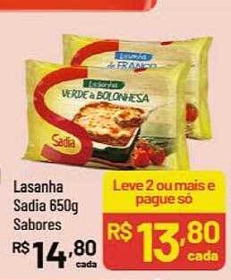Supermercados Goes Lasanha sadia sabores oferta