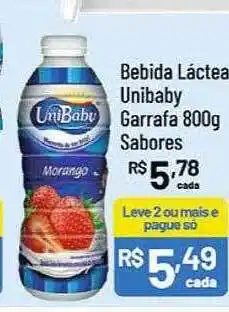 Supermercados Goes Bebida láctea unibaby garrafa 800g sabores oferta