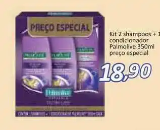 Kit 2 Shampoos + 1 Condicionador Palmolive 350ml
