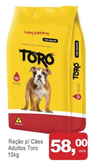 Mineirão Atacarejo Racao p/ caes Adultos Toro 15kg oferta