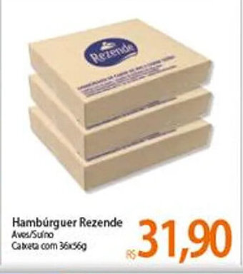Atacadão Hamburguer Rezende 36x56g oferta