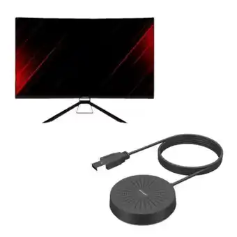 Combo office - microfone com fio conexão usb e monitor gamer shin kai 24 pol curvo - ph361k